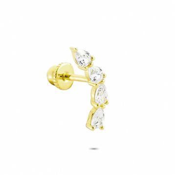 Glorria Geometrik Helix 14 Ayar Altın Piercing