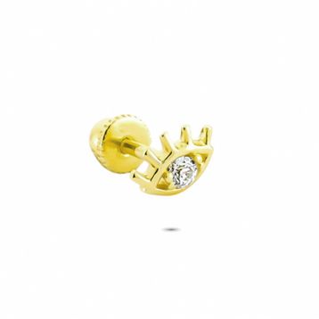 Glorria Göz Helix 14 Ayar Altın Piercing