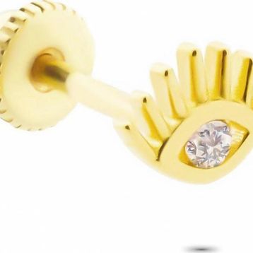 Glorria Göz Helix 14 Ayar Altın Piercing