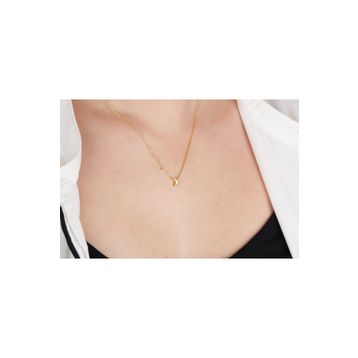 Glorria Gümüş 3 Boyutlu Minimalist X Harfi Kolye