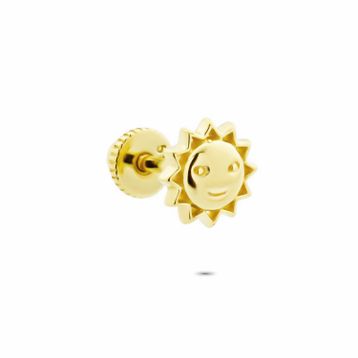 Glorria Güneş Helix 14 Ayar Altın Piercing
