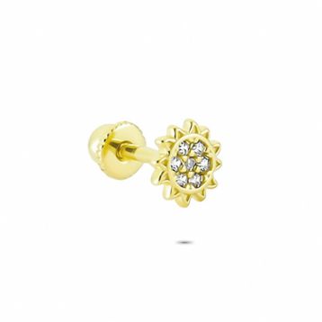 Glorria Güneş Helix 14 Ayar Altın Piercing