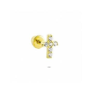 Glorria Haç Helix 14 Ayar Altın Piercing