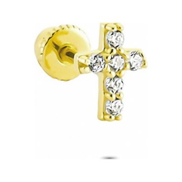 Glorria Haç Helix 14 Ayar Altın Piercing
