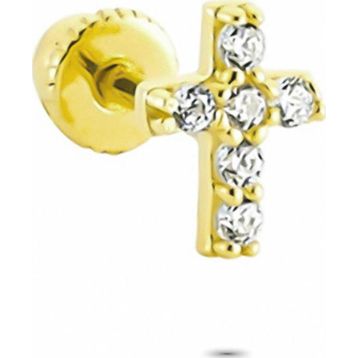 Glorria Haç Helix 14 Ayar Altın Piercing