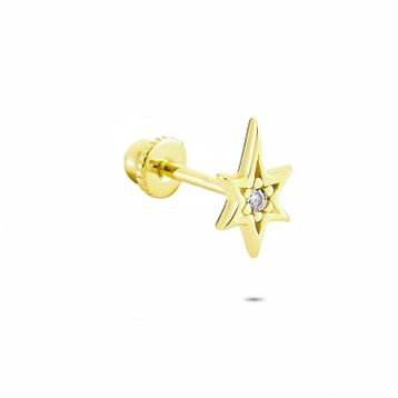 Glorria Kutup Yıldızı Helix 14 Ayar Altın Piercing