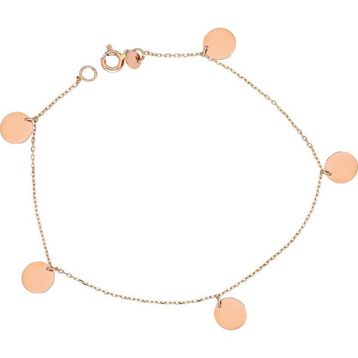 Glorria Rose Altın Plaka Bileklik