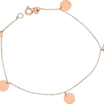 Glorria Rose Altın Plaka Bileklik