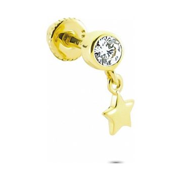 Glorria Sallantı Tektaş Helix 14 Ayar Altın Piercing