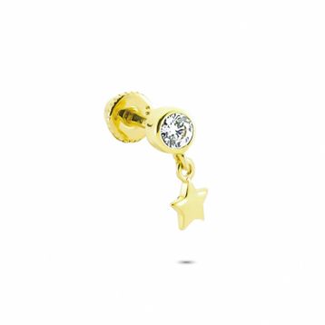 Glorria Sallantı Tektaş Helix 14 Ayar Altın Piercing