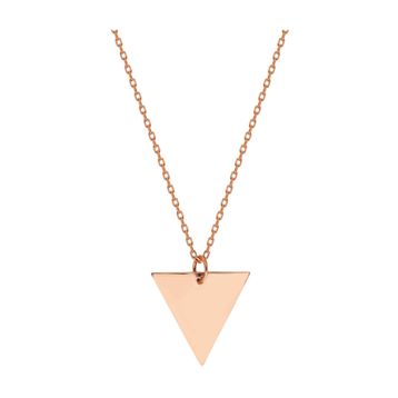 Glorria SV0044 Rose Altın Üçgen Kolye
