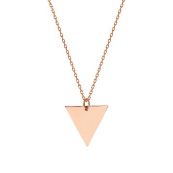 Glorria SV0044 Rose Altın Üçgen Kolye