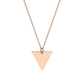 Glorria SV0044 Rose Altın Üçgen Kolye