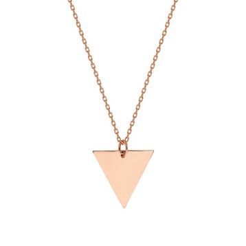 Glorria SV0044 Rose Altın Üçgen Kolye