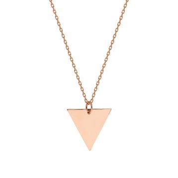 Glorria SV0044 Rose Altın Üçgen Kolye