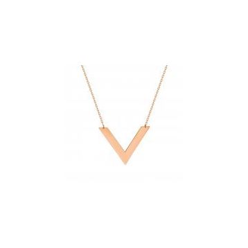 Glorria SV0046 Rose Altın V Kolye