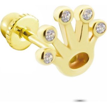Glorria Taç Helix 14 Ayar Altın Piercing