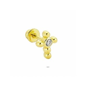 Glorria Tek Taş Helix 14 Ayar Altın Piercing