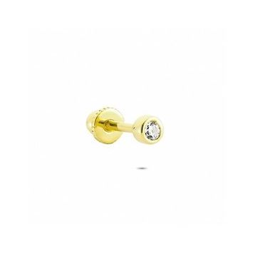Glorria Tek Taş Helix 14 Ayar Altın Piercing