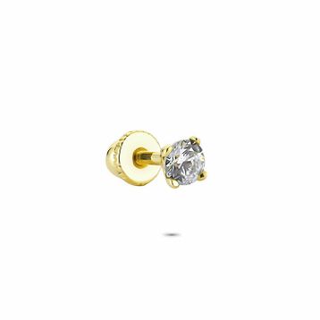 Glorria Tek Taş Helix 14 Ayar Altın Piercing