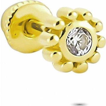 Glorria Tek Taş Helix 14 Ayar Altın Piercing