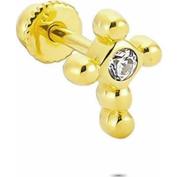 Glorria Tek Taş Helix 14 Ayar Altın Piercing