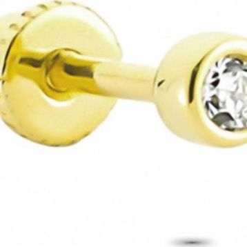 Glorria Tek Taş Helix 14 Ayar Altın Piercing