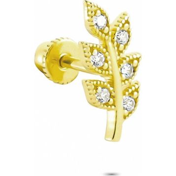 Glorria Yaprak Helix 14 Ayar Altın Piercing