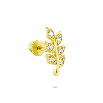 Glorria Yaprak Helix 14 Ayar Altın Piercing