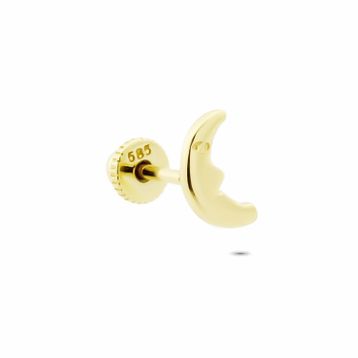 Glorria Yarım Ay Helix 14 Ayar Altın Piercing