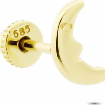 Glorria Yarım Ay Helix 14 Ayar Altın Piercing