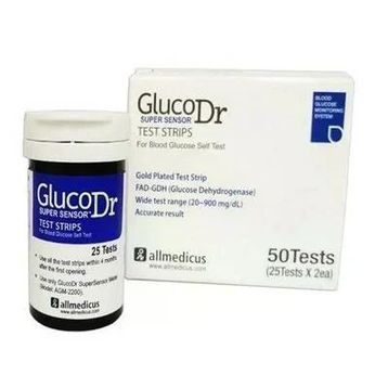 GlucoDr Supersensor 50 Adet Kan Şekeri Ölçüm Strip