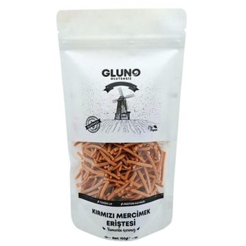 Gluno 150 gr Glutensiz Kırmızı Mercimek Eriştesi