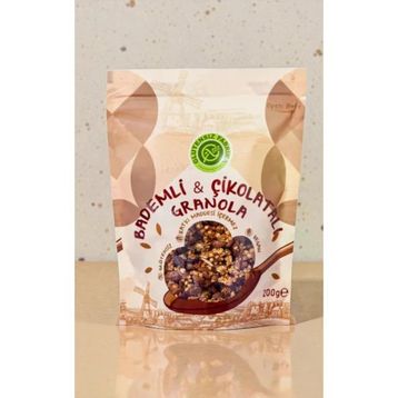 Glutensiz Fabrika 200 gr Bademli ve Çikolatalı Karabuğday Granola