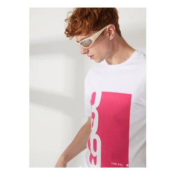 Gmg Fırenze GU23MSS03028 Bisiklet Yaka Beyaz Erkek T-Shirt