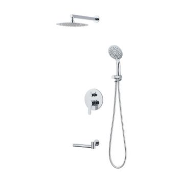 GMS ANK007 Ankastre Yuvarlak 3 Yönlü Banyo Duş Bataryası