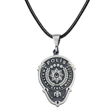 GMS Emniyet Teşkilatı Polis Armalı Erkek Gümüş Kolye