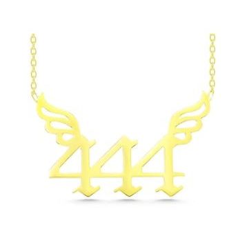 GMS Gold 444 Melek Sayısı Kadın Gümüş Kolye