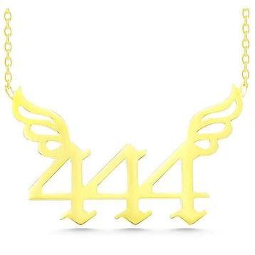 GMS Gold 444 Melek Sayısı Kadın Gümüş Kolye