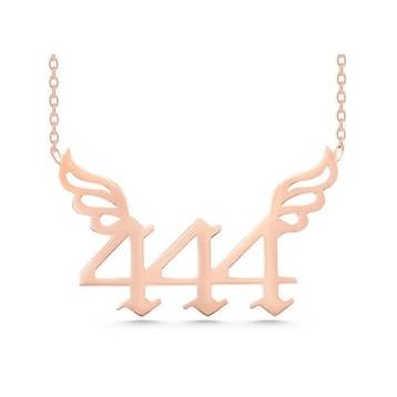 GMS Rose 444 Melek Sayısı Kadın Gümüş Kolye