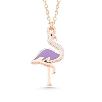 GMS Rose Flamingo Kadın Gümüş Kolye