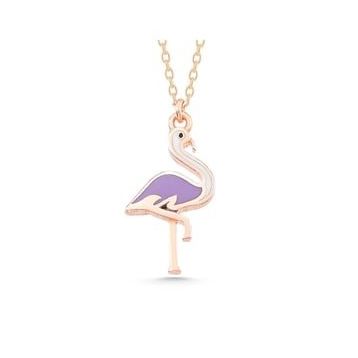 GMS Rose Flamingo Kadın Gümüş Kolye