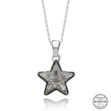 GMS Swarovski Crystal Taşlı Deniz Yıldızı Gümüş Kadın Kolye
