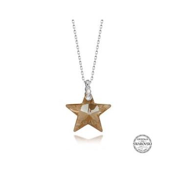 GMS Swarovski Crystal Taşlı Deniz Yıldızı Gümüş Kadın Kolye