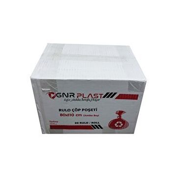 GNR Endüstriyel 2 Kat Siyah 400 gr 80x110 cm 10 Adet Jumbo Çöp Poşeti (3 adet)