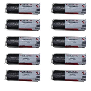 Gnr Endüstriyel 2 Kat Siyah 500 gr 80x110 cm 10'lu Paket Jumbo Çöp Poşeti