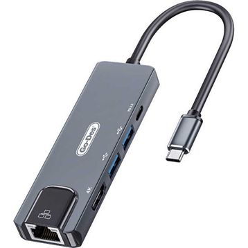 Go Des GD-6829 Type-C Hub 5 in 1 HDMI 4K-USB 3.0-RJ45 Ethernet Çoğaltıcı Adaptör