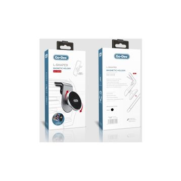 Go Des GD-HD676 L-Shaped Siyah Magnetik Araç Telefon Tutucu