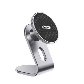Go Des GD-HD719 Gri 360 Derece Dönebilen Düz Zemin Versiyon Magnetik Araç İçi Telefon Tutucu