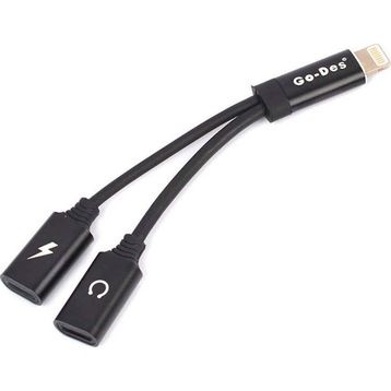 Go Des GD-UC11 Dual Lightning Headphone Audio ve Charge Adapter
